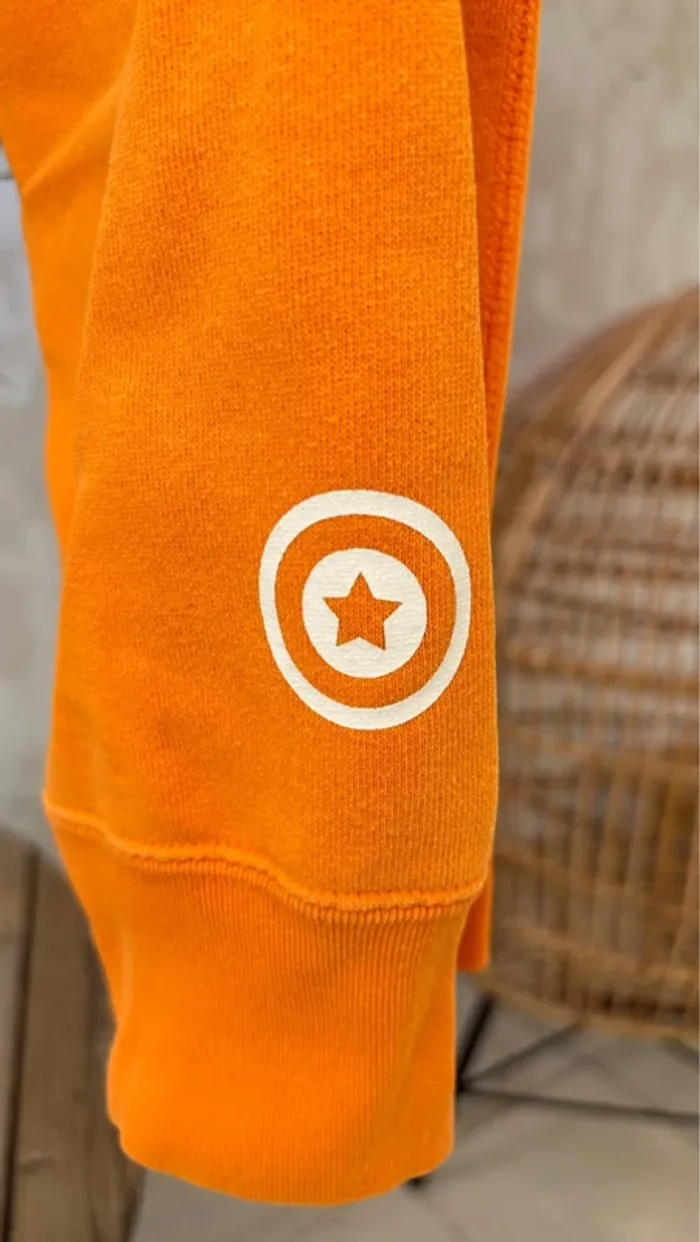 Pull A Bathing Ape Shark imprimé graphique coton-mélange zip sweat-shirt orange homme taille M - photo numéro 4