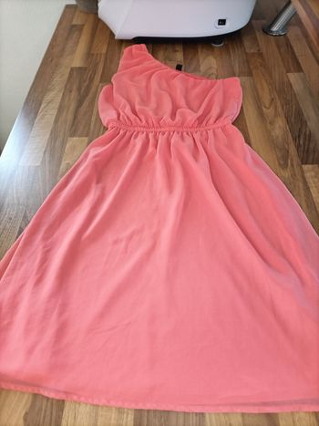 Robe soirée cocktail fête rose saumon S Pimkie