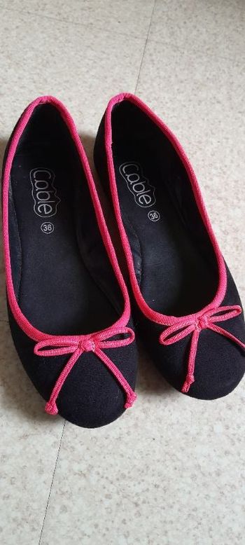 Ballerines noir toucher velour 36