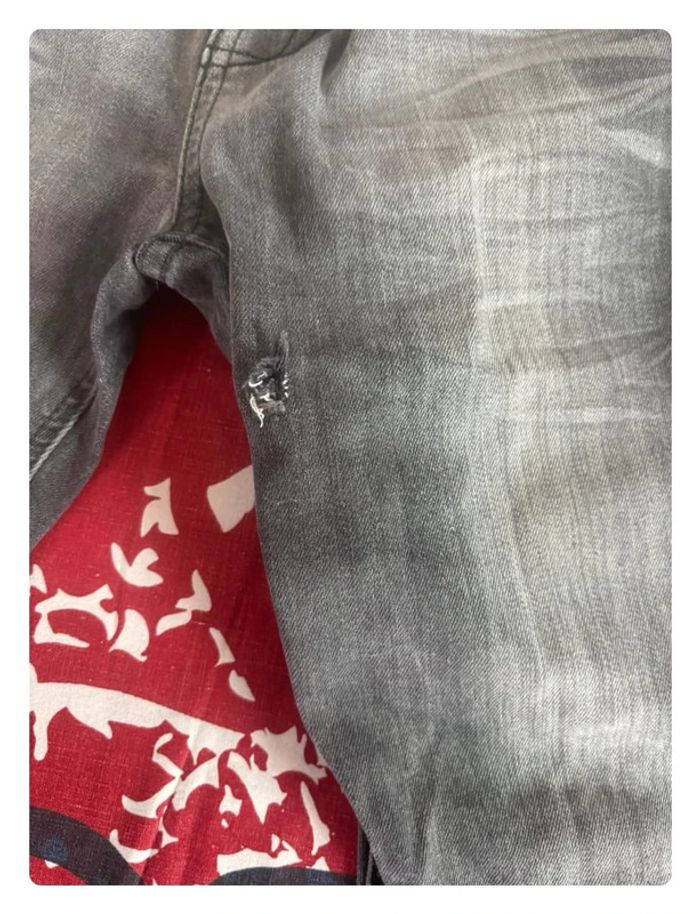 Jeans OWK slim taille 38 gris délavé - photo numéro 11