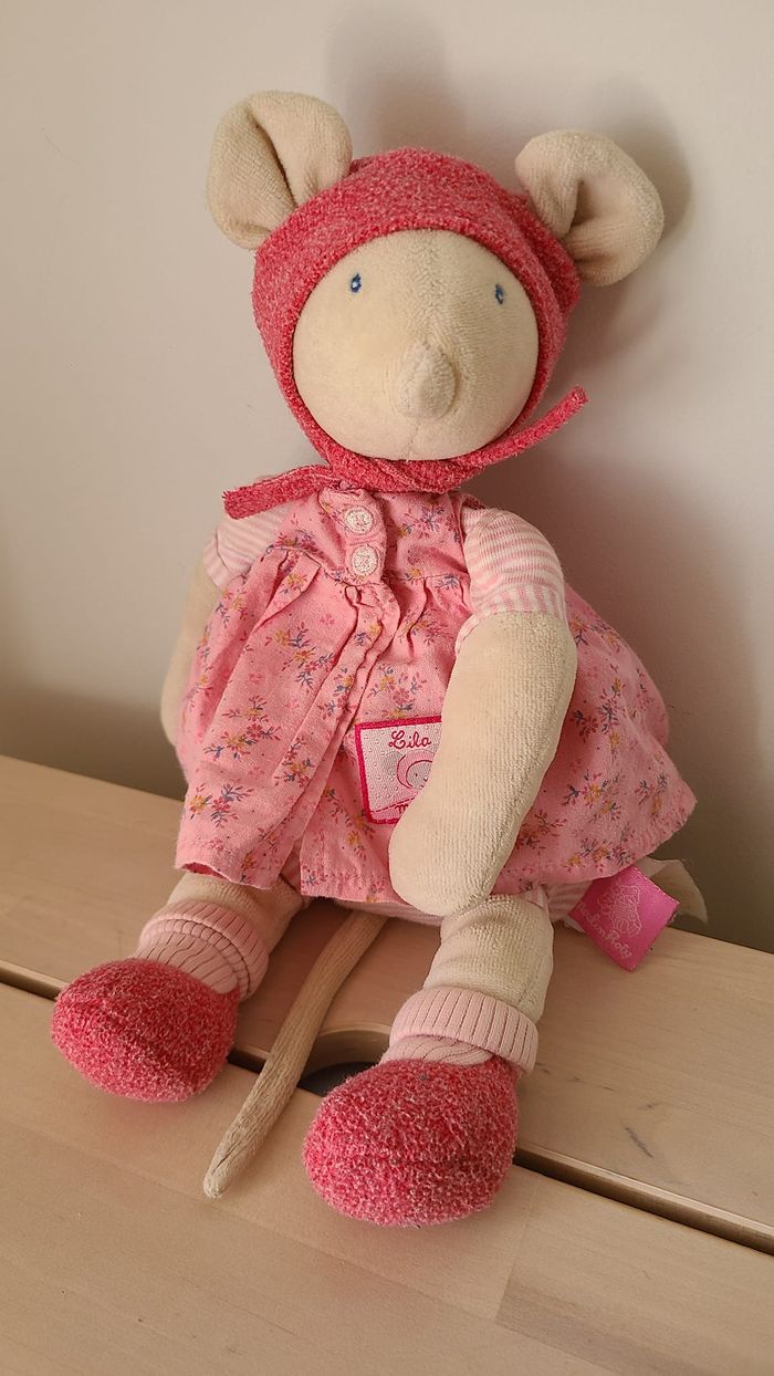 MOULIN ROTY - Doudou Souris rose Lila Patachon - photo numéro 2