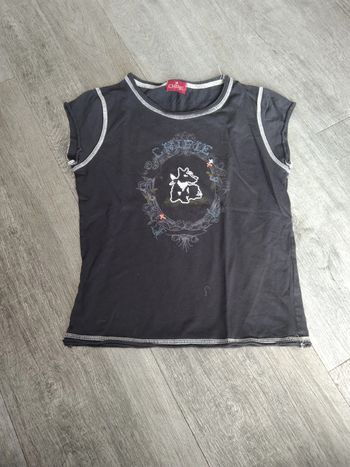 tee shirt noir manches courtes chipie fille 12 ans