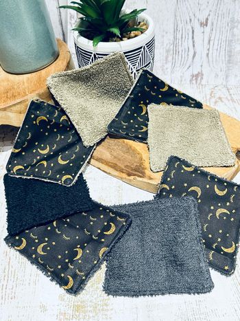 Lingettes lot de 8 lavable et réutilisable