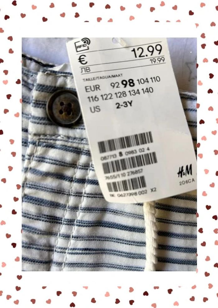 Short garçon 3 ans neuf avec étiquette - photo numéro 2