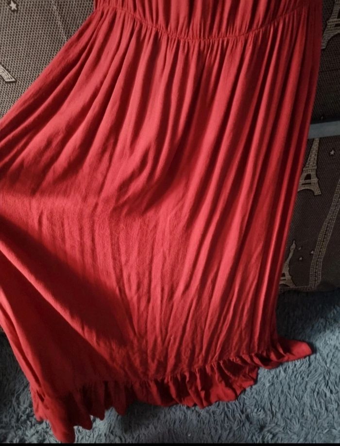 Robe longue bordeaux large taille 42 - 48 voir plus - photo numéro 4