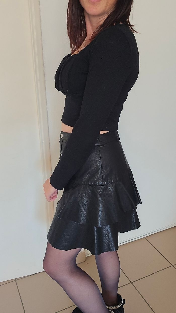 Jupe similicuir zaea taille 36 - photo numéro 3