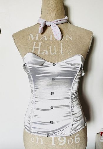 Bustier blanc satiné SanSelle taille 36 S