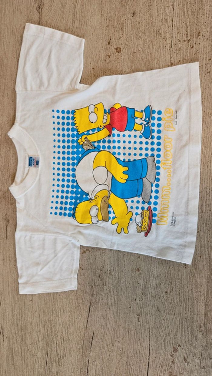 T shirt blanc à manches courtes, Simpson s, 5/6 ans, nickel - photo numéro 3