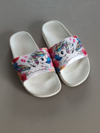 Sandale fille taille 30 blanc, sandale licorne - bon état