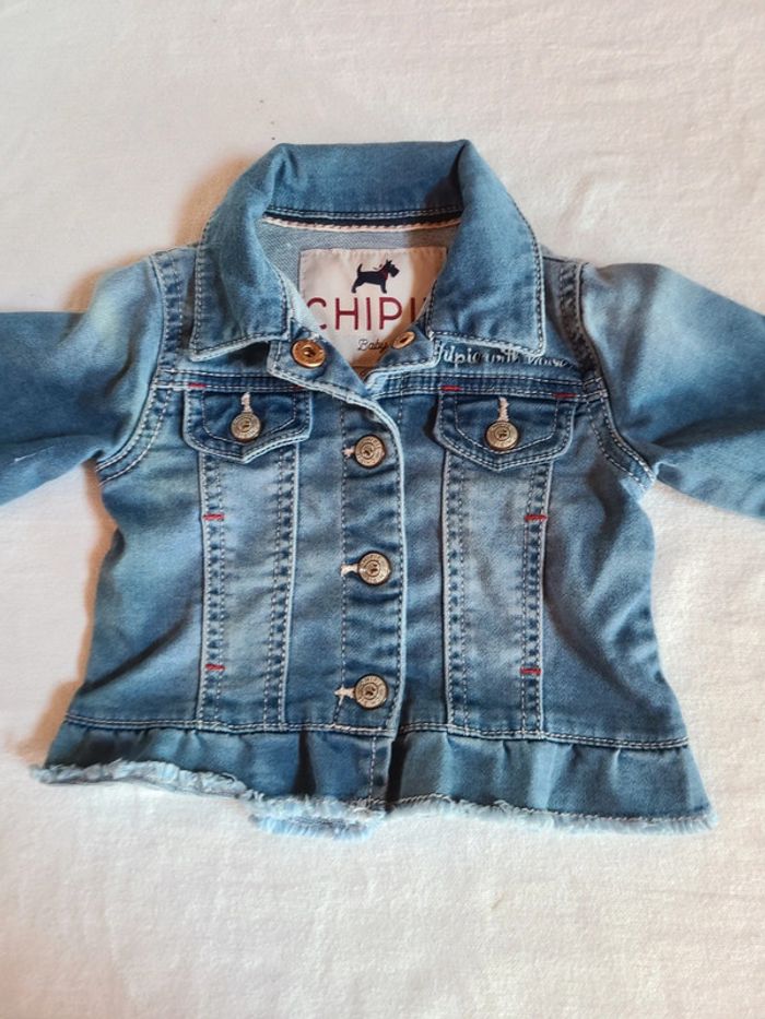 Veste en jean chipie 6 mois. Tbe - photo numéro 2