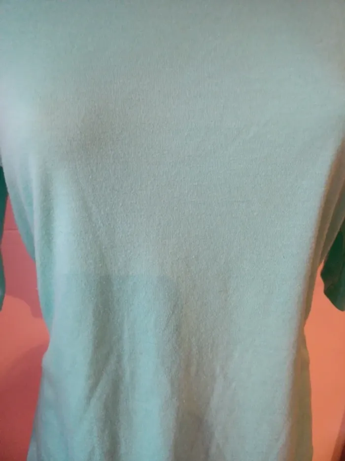 Joli tee shirt dos macramé vert d eau taille M - photo numéro 4