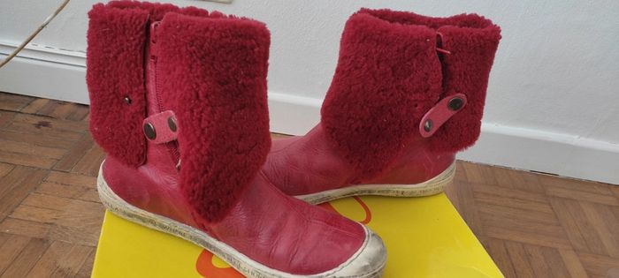 Bottines eject rouges bordeaux 38 - photo numéro 4