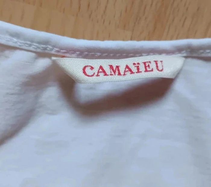 Top blanc camaïeu taille 38 - photo numéro 2