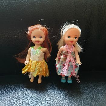 Deux poupées style anna et elsa de la reine des neiges