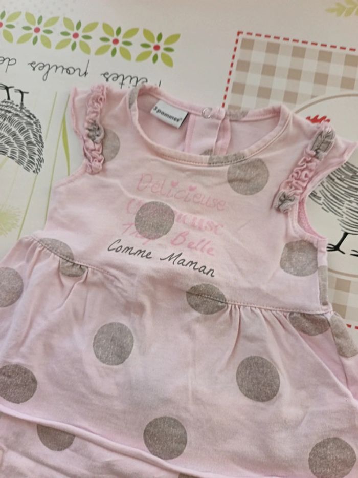 Ensemble été 3 pommes taille 3 mois - photo numéro 2