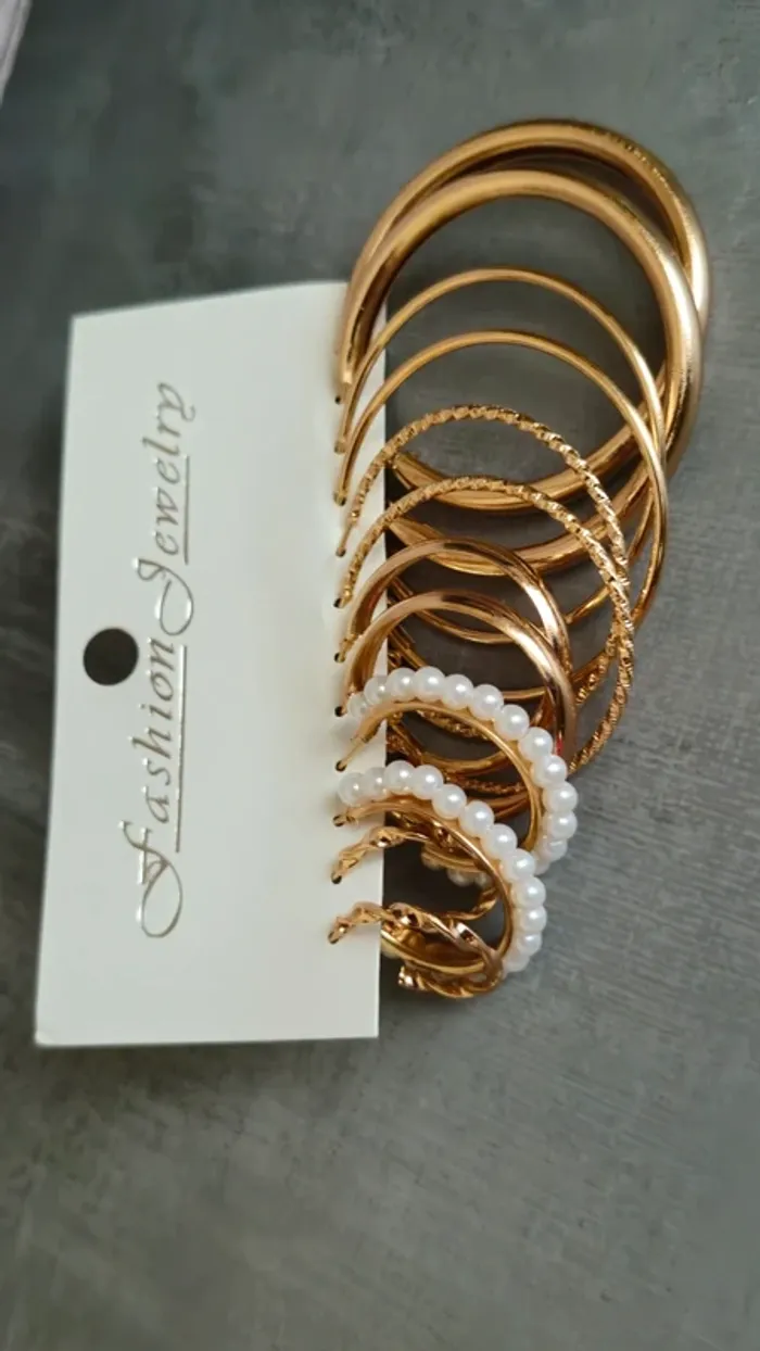 Lot de 6 paires de boucles d'oreilles
