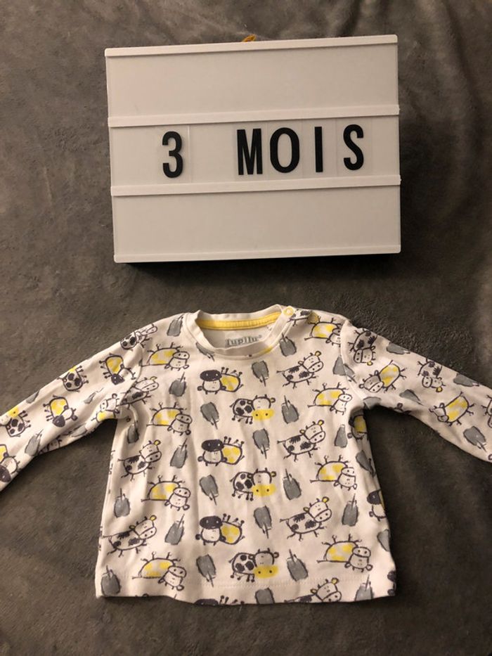 T-shirt manches longues 3 mois