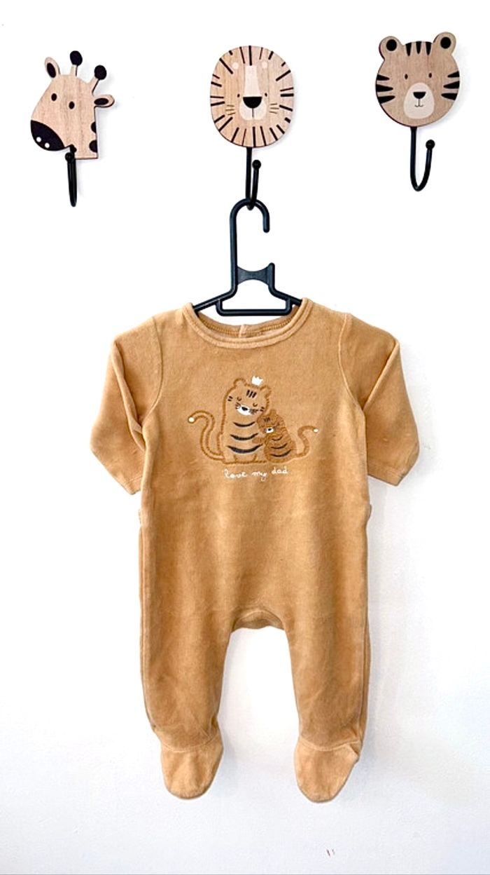 Pyjama en velours taille 3 mois - Gemo