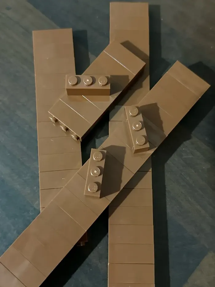 50 Brick Lego 1x3 ref 3622 Reddish Brown - photo numéro 2