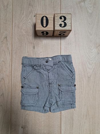Short à rayures 3 mois