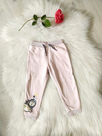 Pantalon jogging bébé fille motif licorne