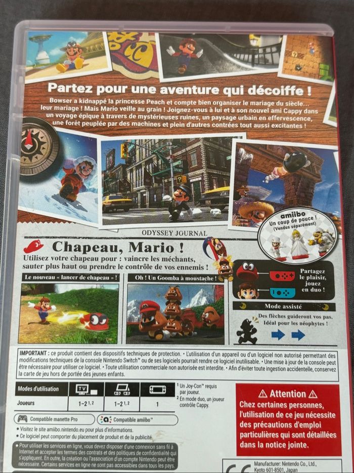 Jeu switch super Mario odyssey - photo numéro 3