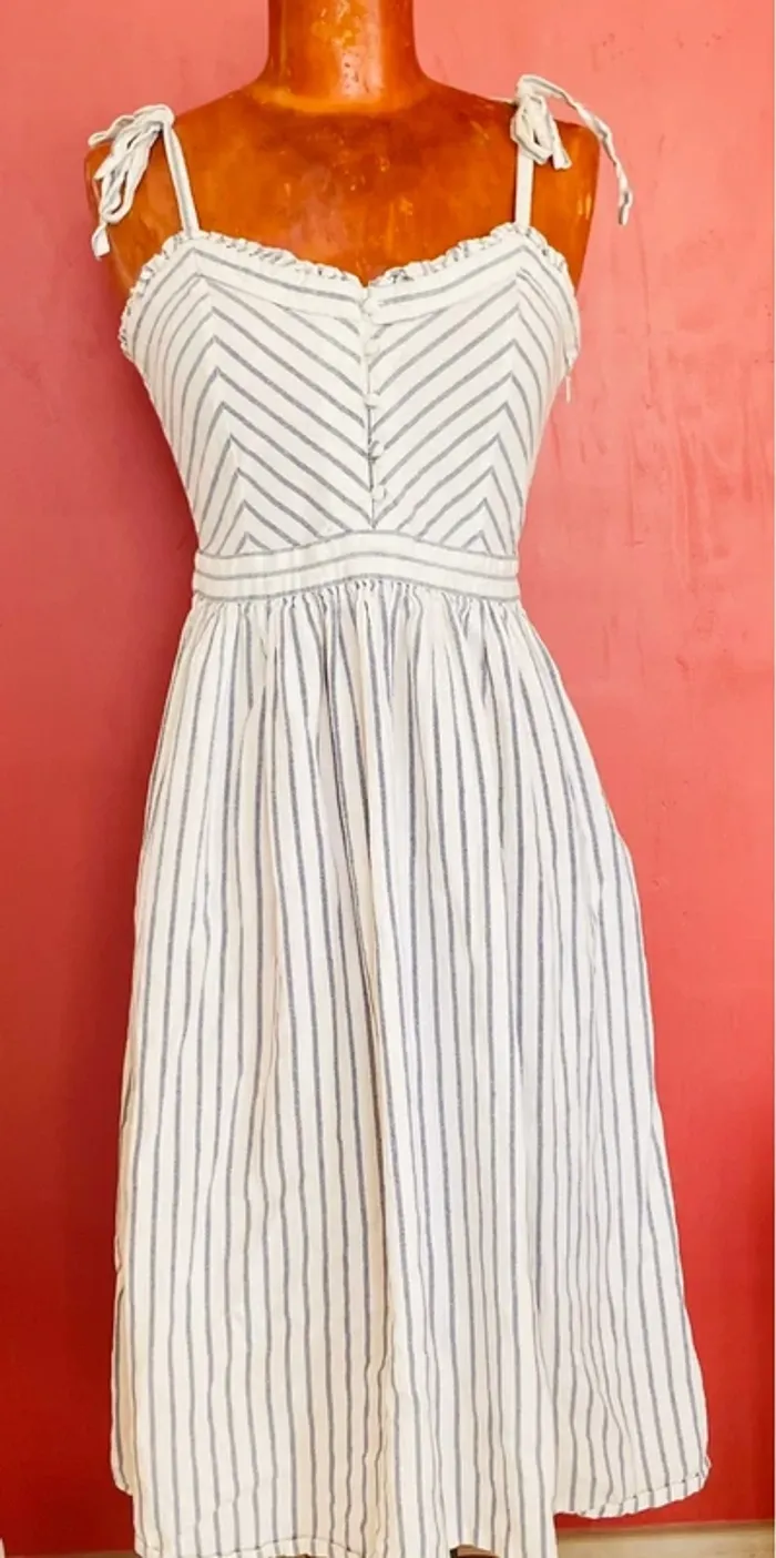 Magnifique robe en coton et lin - photo numéro 2