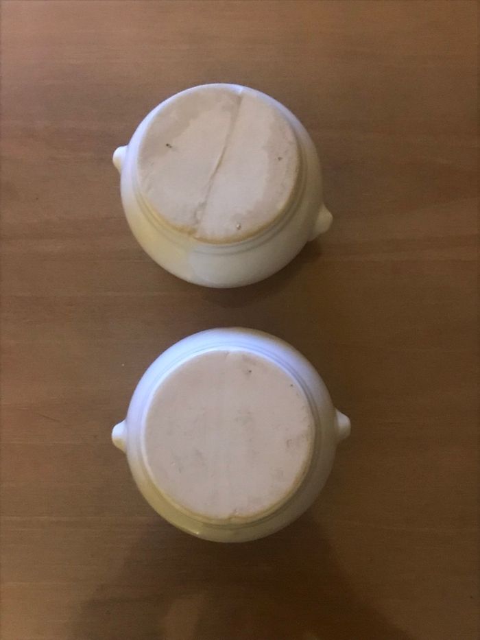 2 récipients ronds blancs - photo numéro 4