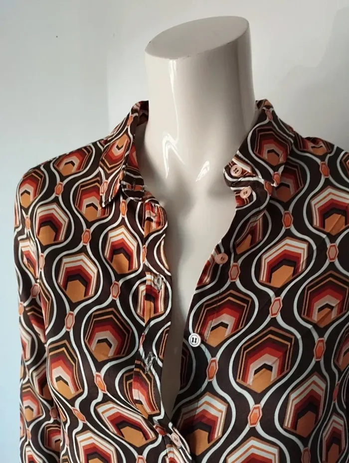 Chemise Freeman motif rétro XS - photo numéro 2