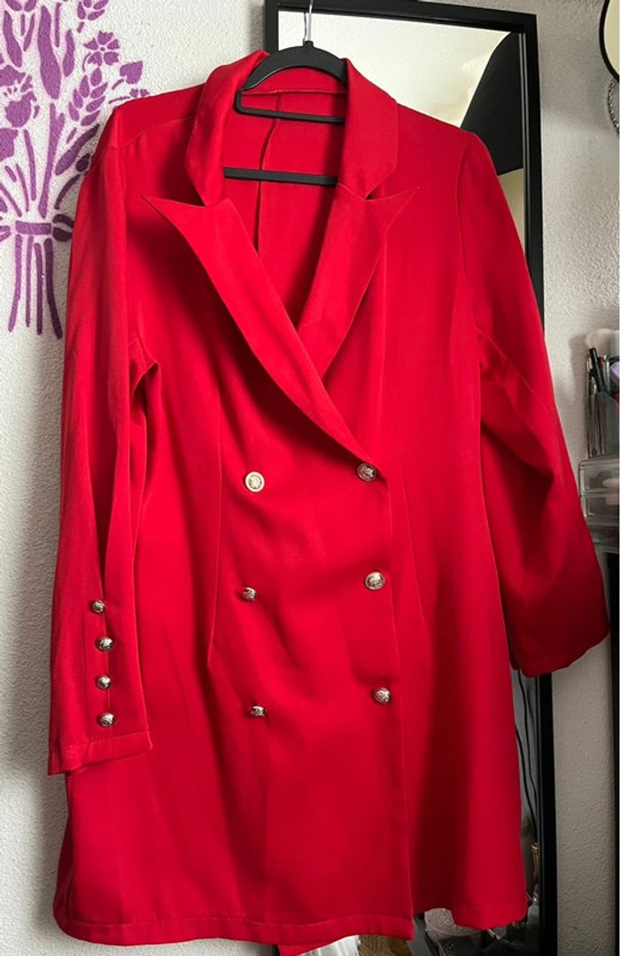 Robe blazer rouge Shein