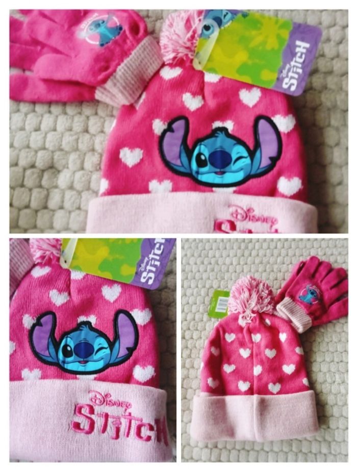 Ensemble bonnet avec gants Stitch 54cm