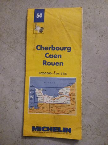 carte Michelin Cherbourg Caen Rouen
