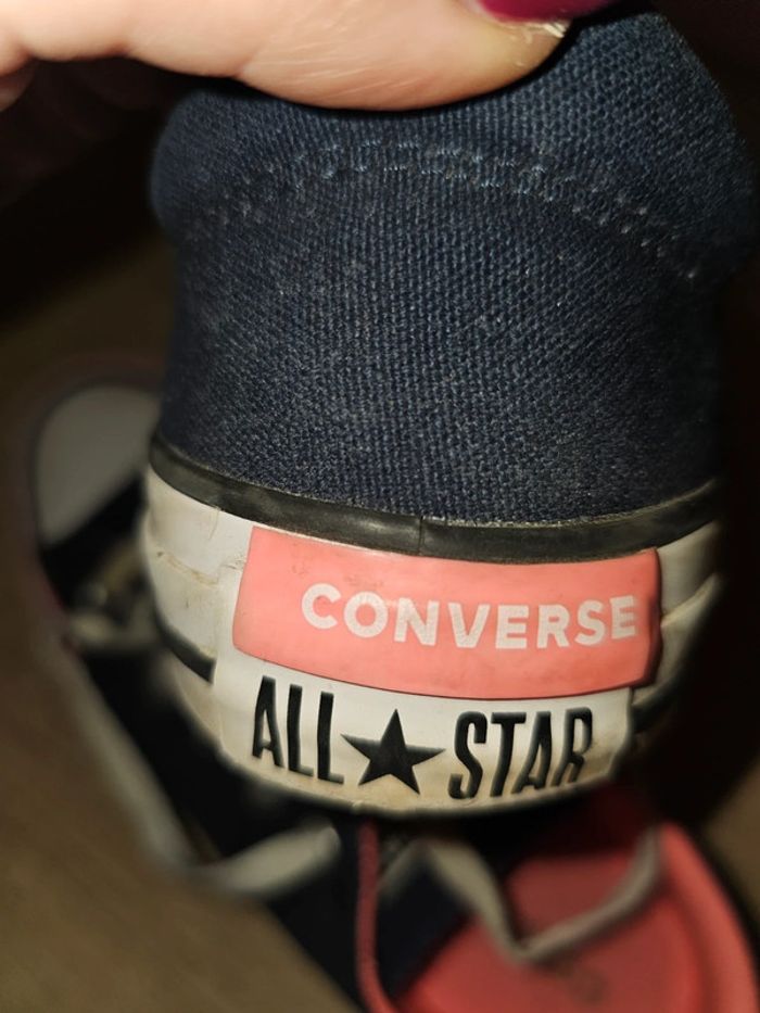 Converses basses jean et rose - photo numéro 5