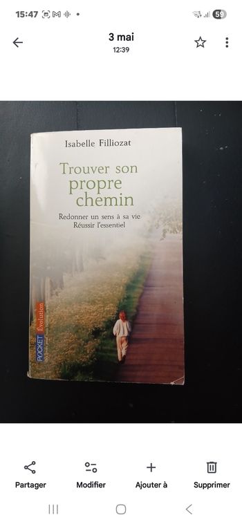 Livre Trouver son propre chemin 