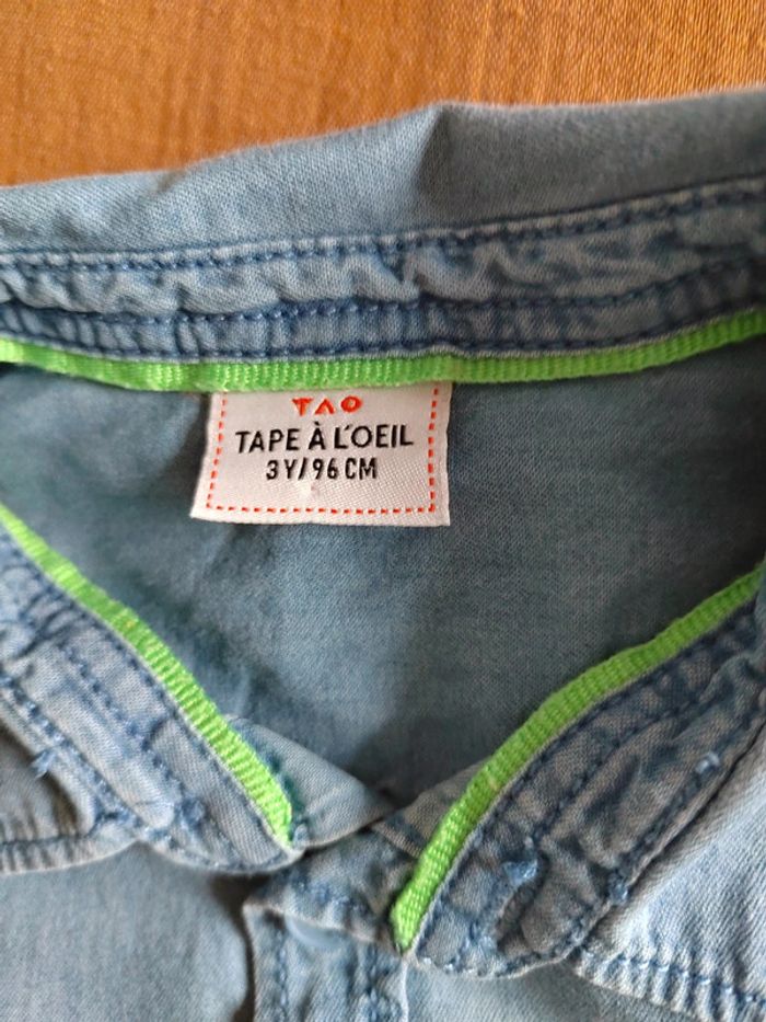 Chemise effet jean 3 ans tape à l'œil - photo numéro 4