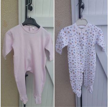 lot 2 pyjamas été bb filles 6 mois 