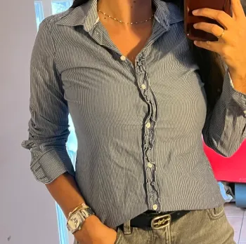 Chemise chic parisienne esprit 100% coton- taille 34 - neuve