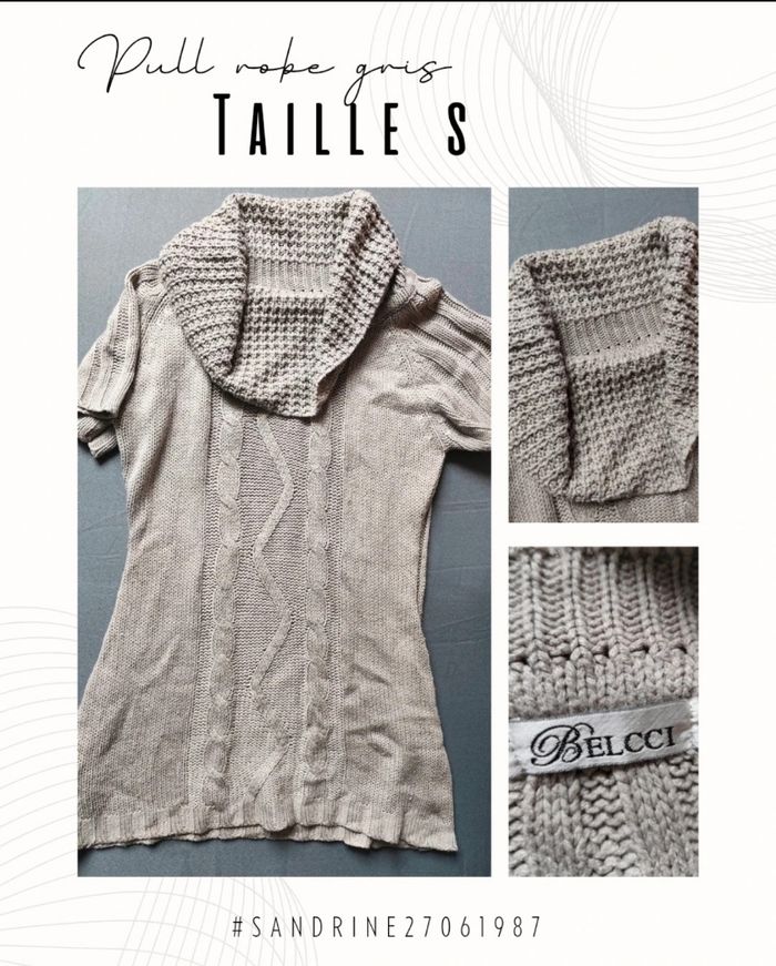 Pull robe gris