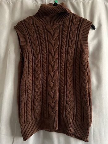 Pull sans manches marron Jennyfer