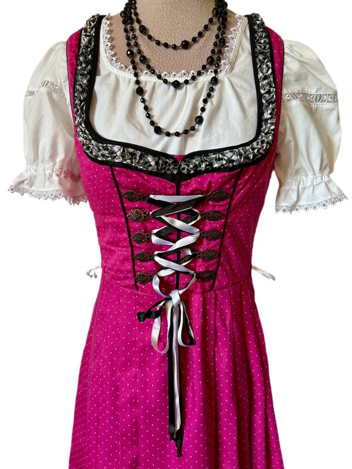 🩷🌿Robe traditionnelle autrichienne T.34 Oktoberfest Dirndl cottagecore fairycore whimsigoth dress🌿🩷 - photo numéro 9