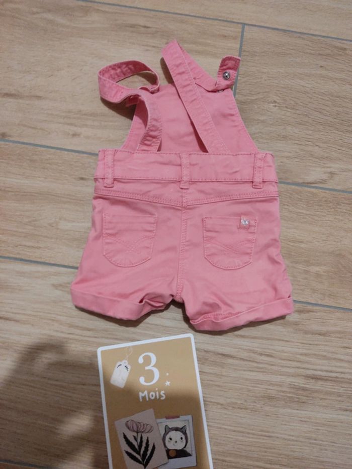 Salopette short obaibi 3 mois rose - photo numéro 6