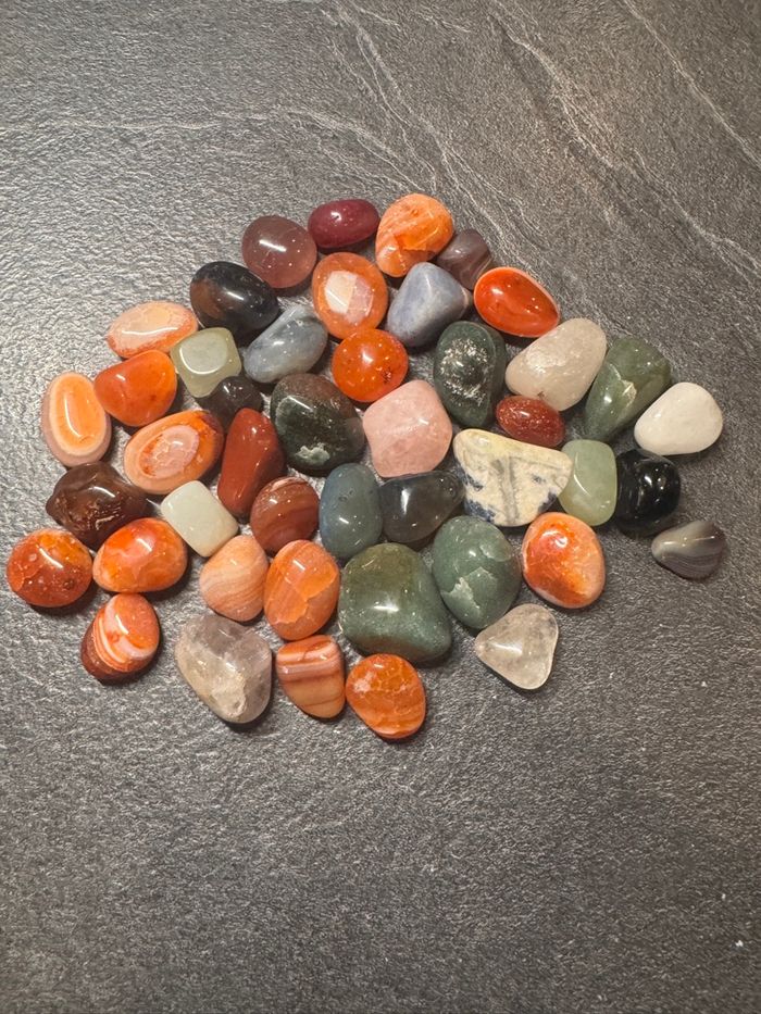 Lot de 320 g de Pierres Naturelles Polies – Collection variée – Lithothérapie & décoration