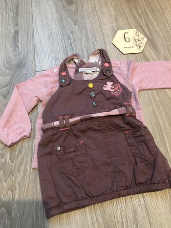 Ensemble robe et tshirts Lulu Castagnette 6 mois