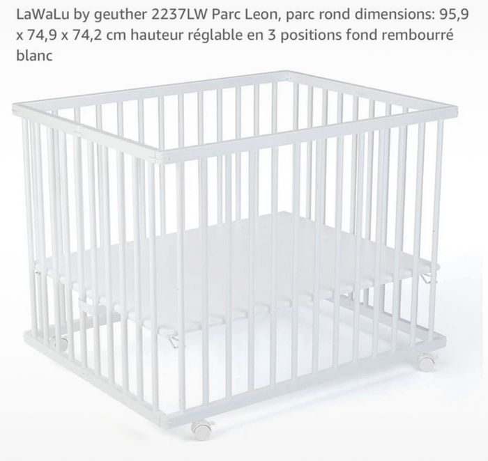 Parc Geuther + matelas Babylux 60€