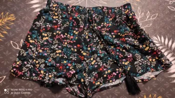 Short fleuri été fluide