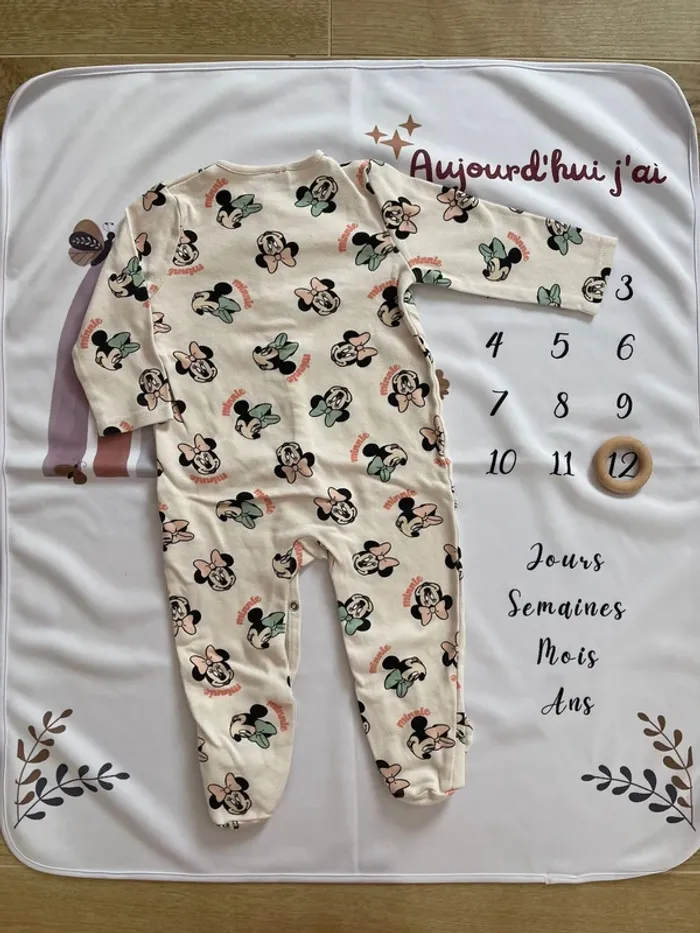 Pyjama bébé fille Disney Baby – Taille 12 mois – Motif Minnie - photo numéro 2