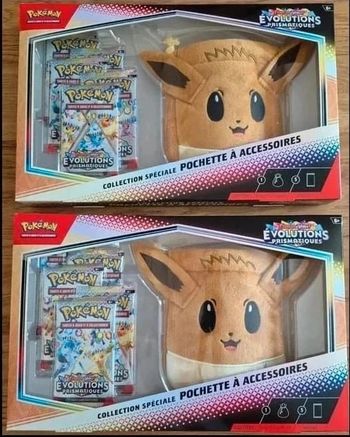 Lot de 2 Pokémon Coffret EV8.5 Pochette Accessoires Évolutions Prismatiques FR Neuf