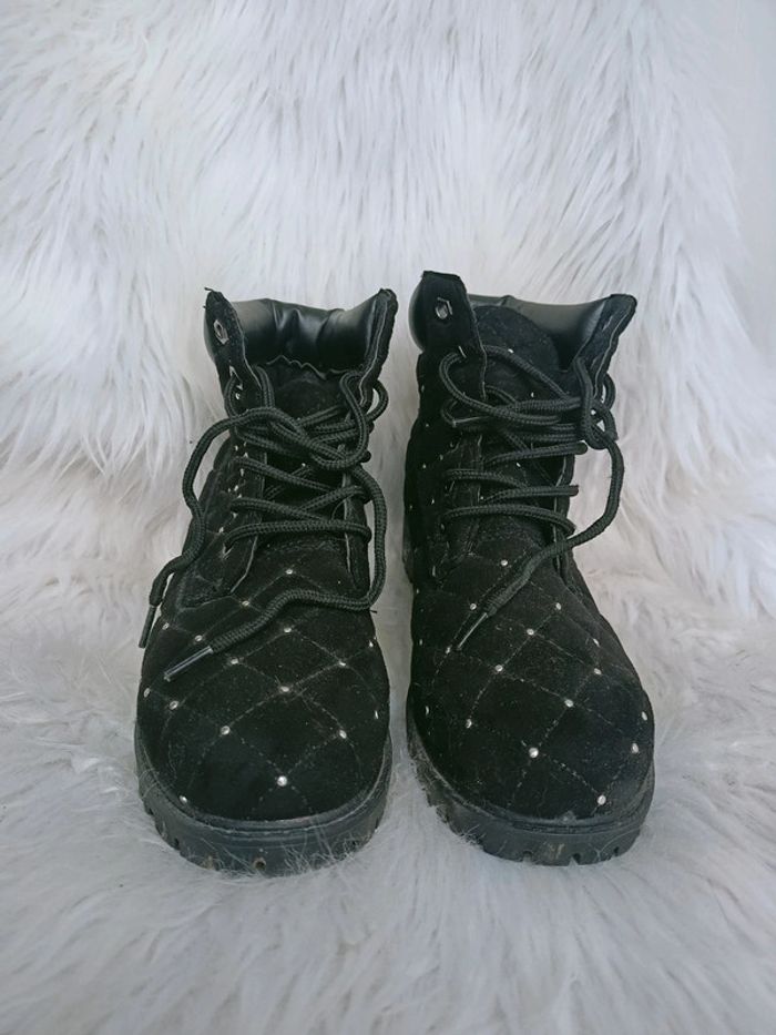 Bottines noires avec strass Creeks P39 - photo numéro 3