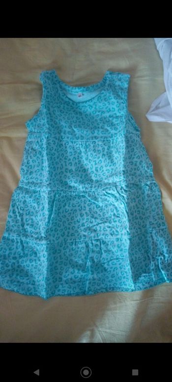 Robe turquoise léopard