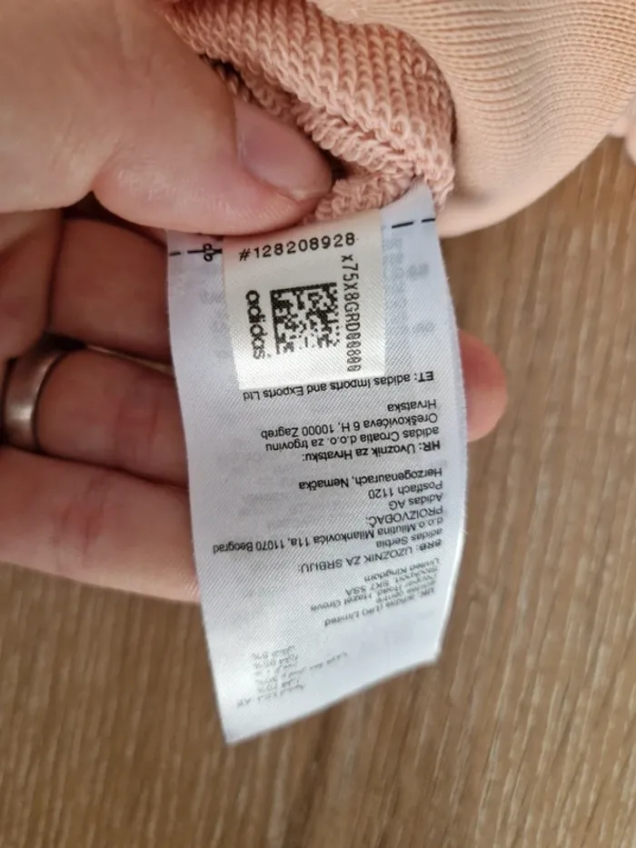 Survêtement sweat et pantalon rose Adidas bébé fille 6 mois - photo numéro 4